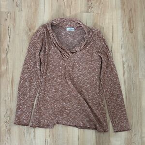 Vine Street Apparel Marled Brown Knit Top